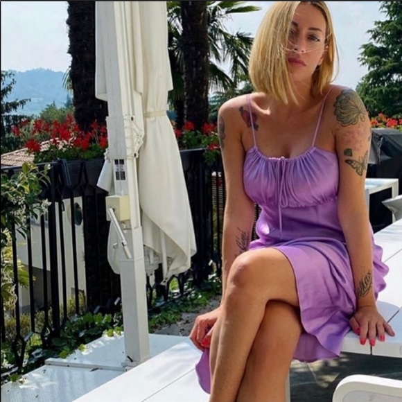 Last 1🔥 NWT Zara lilac purple satin dress - Picture 12 of 14